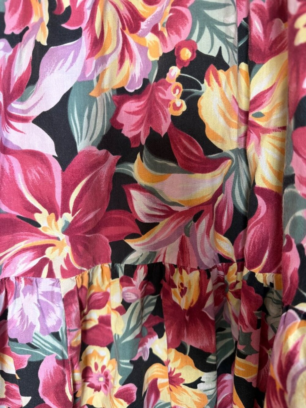 Set of 2 Vintage Hilo Hattie Hawaiian Floral MuuMuu Caftan House Dress Size XL - Picture 6 of 15